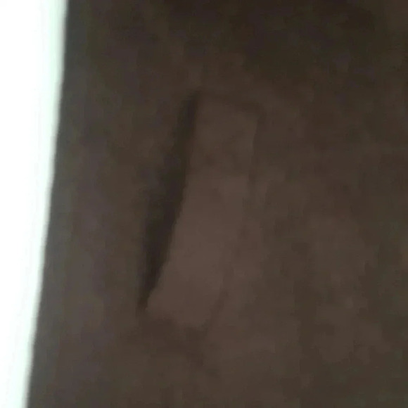 Vintage Olsen long button down Coat Sz M Brown 100% Wool Acetate Satin Linning - Picture 7 of 12